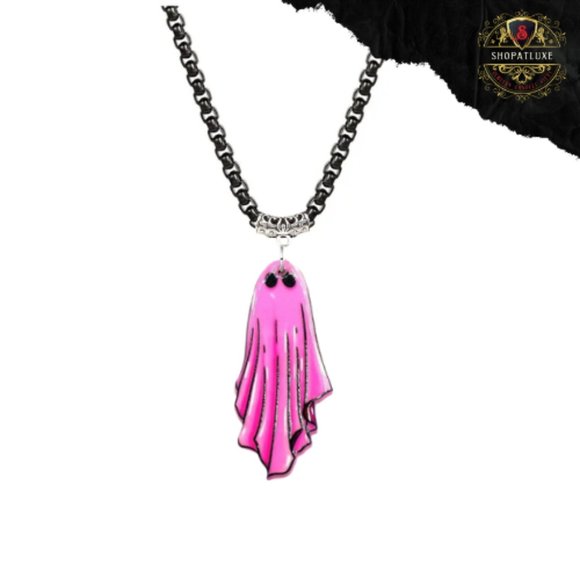Casper's GF Pink Ghost Necklace - Picture 3 of 5